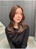 オリーブグレー/韓国風巻き/レイヤーカット/髪質改善/縮毛矯正