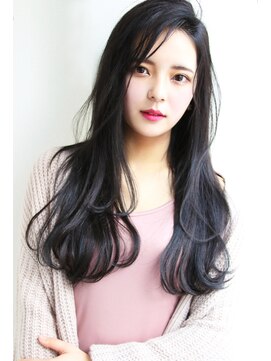 ラエティス(Laetus) ワンカール縮毛矯正ロング/黒髪/暗髪/ネイビーカラー【Laetus】