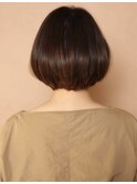 ショートボブ　ことりベージュ　毛先パーマ　小顔ショート