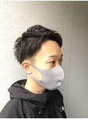 アップバングショートヘア<ヒロ銀座/メンズ/理容室/浜松町>