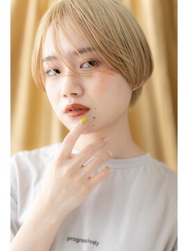 カバーヘア イヴ 戸頭店(COVER HAIR EVE) ツヤ髪外国人風ハイトーンカラーマッシュボブZ戸頭10代20代30代