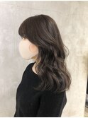 グレージュロング_外ハネボブセクションカラー_ba393503