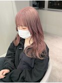 ピンクベージュ/色素薄めハイトーンカラー