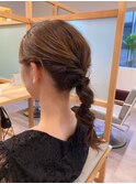 結婚式お呼ばれスタイル！サイドロープの編みおろしアレンジ★
