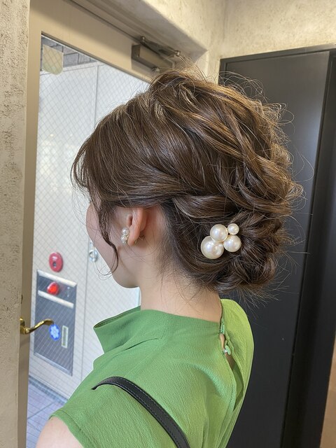 ふわふわユル和装ヘアセット