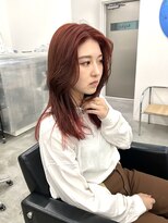 ケプカ(KEPKA)&nbsp;レッドブラウン　ブリーチなしカラー　(天神/今泉/薬院)