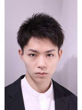 ネイビー(NAVY) ビジネスヘア アップバング 短髪