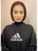 ルーム(Loom.)&nbsp;ハイトーンボブミニボブ切りっぱなしボブぱっつん前髪