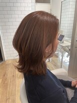 ルシードスタイル グローバルディー 稲毛店(LUCIDO STYLE GLOBAL.D)&nbsp;サーモンピンク/くびれ外ハネ【稲毛】