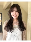 デザインカラー/レイヤーカット/ウェットヘア/オリーブベージュ