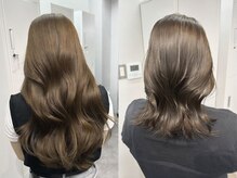 ブリーチなしダブルカラー2回★ミルクティーカラー