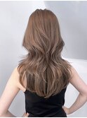 ロング顔周りレイヤー韓国ヘア美髪_ba524451