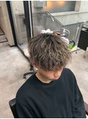 メッシュツイスパパーマ/メンズ/刈り上げ/眉毛/ツイスト