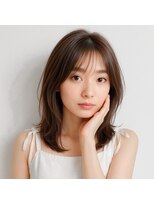 ルーストヘアー(Roost hair) 透明感ミディ×小顔シースルーバング/20代/30代/40代/西区美容院