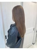 20代30代大人可愛いエクステインナーカラーアッシュベージュ