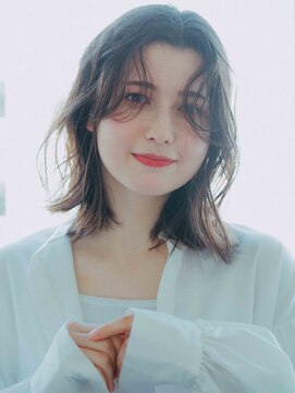 エーバイフー 江坂店(A BY WHO) A BY WHO江坂/外ハネウェーブバング/透明感カラー