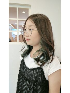 桜デコ プリム店(DECO) グリーンのインナーカラー