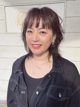 シェノン 赤羽店(CHAINON) 大人ミディアムウルフレイヤーパーマ大人色気ウェーブ眉上バング