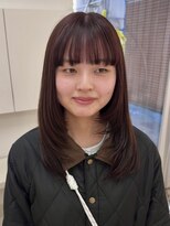 ビーハイブ 仙台駅前店(Behive) ピンクブラウン/ブリーチなし暖色/ミディアムロング/10代20代