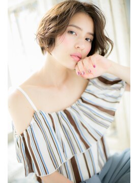 モッズ ヘア 福岡姪浜店(mod's hair) スプリングカールの小顔グラマラスボブ