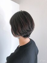 ヘアメイク シュシュ(Hair make chou chou) 毛先パーマショートネオウルフアッシュブラウン20代