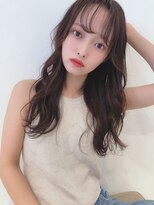 ゆるふわカールのデジタルパーマ小顔シースルー前髪　高柳