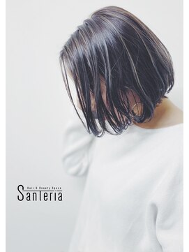 サンテリア(Santeria) 【Santeria】シンプルなボブに少しだけハイライトをプラス