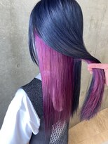 セル(CELL)&nbsp;インナーカラー×ネイビー＆バイオレット