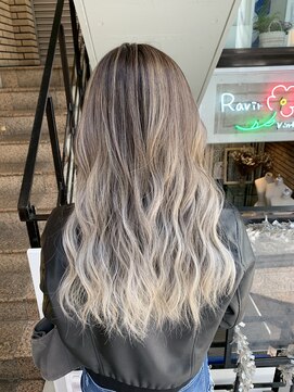 ラフ 難波店(LAFF) #黒髪#ボブルフ#ネビージュ#小顔#ワンレン