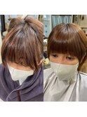 前髪ナチュラルストレート