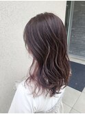 ゆる巻きインナーカラー☆ピンクベージュ/ピンクブラウン