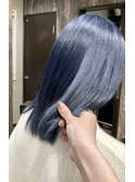 ブリーチカラー、ネイビー、ブルーブラック系