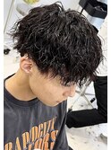 ツイストスパイラルパーマメンズマッシュセンターパート横浜西口