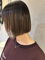 リベラル(liberal)&nbsp;韓国風切りっぱなしボブ　ダークアッシュ【20代/30代/40代】