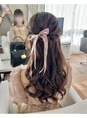 ハーフアップ