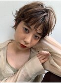 ショートヘアショートボブカラーハイライト30代40代50代ボブ1