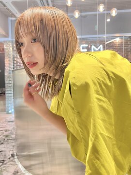 ジェム(GEM) アプリコットオレンジ/細みハイライト/ホワイトブロンド★80