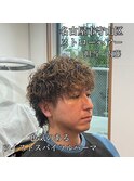 スキンフェード　シルバーアッシュ ニュアンスパーマ