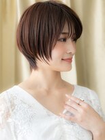 カバーヘア ブリス 上尾西口店(COVER HAIR bliss) くすみベージュ小顔補正カット美髪丸みショート308W上尾30代40代