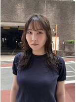 スタン 渋谷(Stam)&nbsp;レイヤーニュアンスパーマ［ウルフ/黒髪パーマ/ミディアム］