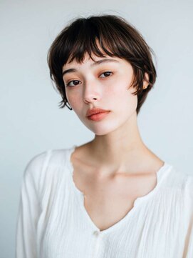 シェル 立川(shell) くびレイヤーエモージュグレージュカラーくびれショート【立川】