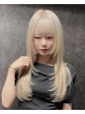 ハイトーンカラー/レイヤーカット/シャギーカット