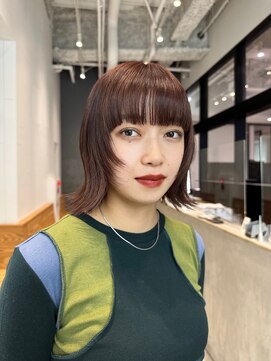 ユク(yuk) レイヤーカット[ボルドーカラー/姫カット/デザインカット]