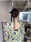 編み込み巻き下ろし◎ロングヘアタイトアレンジパーティーヘア