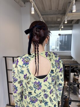 ヌープヘアーアイス(NUUP.hair ici) 編み込み巻き下ろし◎ロングヘアタイトアレンジパーティーヘア