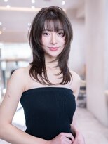 ハバナ 新宿(HAVANA)&nbsp;ミディアムレイヤーカットx大人ガーリー前髪顔周りレイヤー