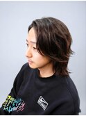 ナチュラルウェーブ×ミディアムレイヤー