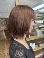 ウーラ 三条店(uura)&nbsp;ベージュブラウン×くびれボブ