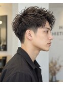 スパイキーショート×ツイストスパイラルパーマ