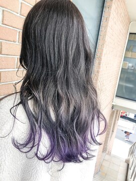 サロンドミルク 原宿(salon de MiLK) 毛先バターのデザインカラー×グレージュグラデ